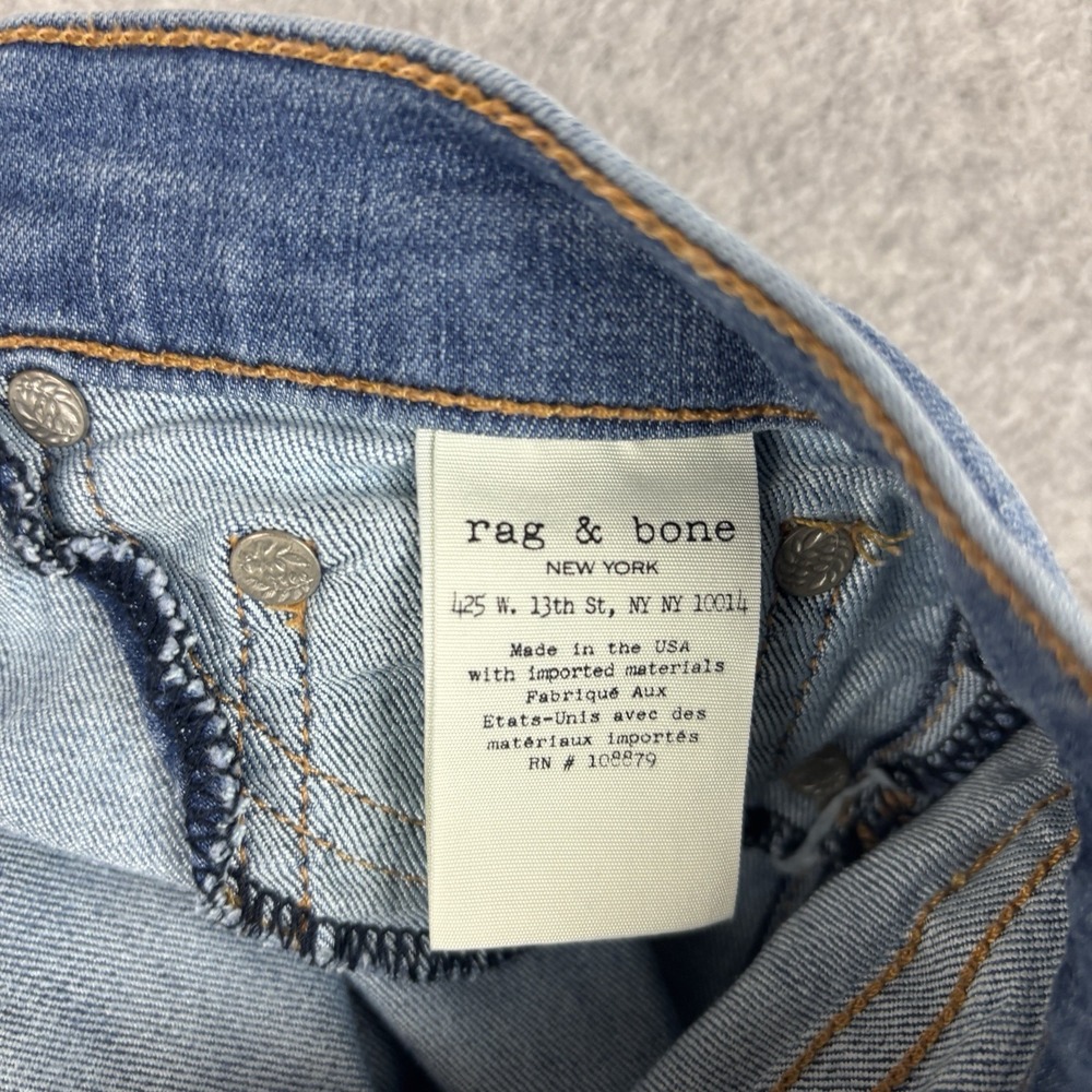 Rag & Bone Jeans Womens Quinn Light Blue Simple Wash Skinny Fit Denim Size 26 - Picture 12 of 12
